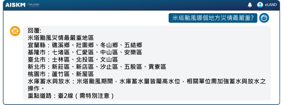 問答情境1 - 分析災情嚴重區域